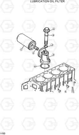 1150 LUBRICATING OIL FILTER DX20/25/30, Hyundai