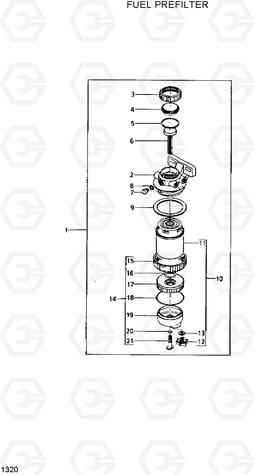 1320 FUEL PREFILTER DX20/25/30, Hyundai