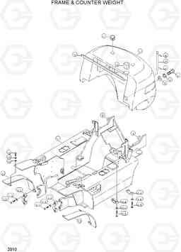 2010 FRAME & COUNTERWEIGHT DX20/25/30, Hyundai