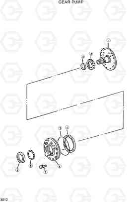 3012 GEAR PUMP DX20/25/30, Hyundai