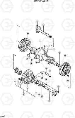 3080 DRIVE AXLE DX20/25/30, Hyundai