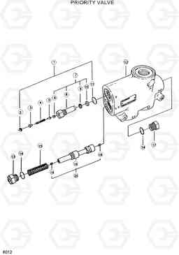 6012 PRIORITY VALVE DX20/25/30, Hyundai