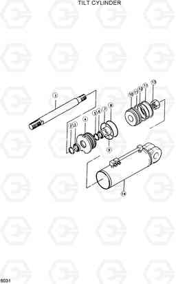 6031 TILT CYLINDER DX20/25/30, Hyundai