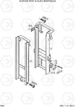 7050 DUPLEX STAT & ELEV MAST(OLD) DX20/25/30, Hyundai