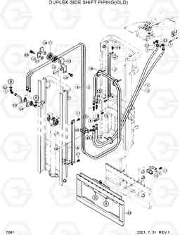 7061 DUPLEX SIDE SHIFT PIPING(OLD) DX20/25/30, Hyundai