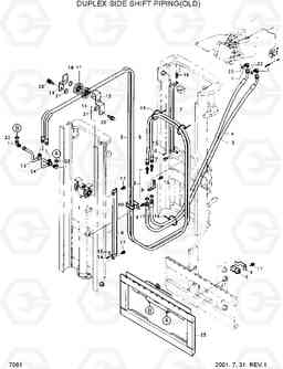 7061A DUPLEX SIDE SHIFT PIPING(NEW) DX20/25/30, Hyundai