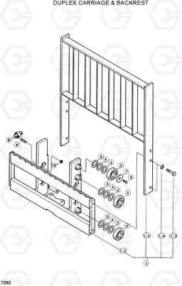 7080 DUPLEX CARRIAGE & BACKREST DX20/25/30, Hyundai