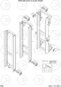 7090 TRIPLEX STAT & ELEV MAST DX20/25/30, Hyundai