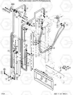 7101 TRIPLEX SIDE SHIFT PIPING(OLD) DX20/25/30, Hyundai