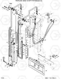 7101A TRIPLEX SIDE SHIFT PIPING(NEW) DX20/25/30, Hyundai
