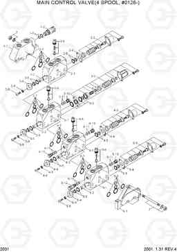 2031 MAIN CONTROL VALVE(4 SPOOL, #0126-) H70/LGP, Hyundai