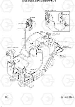 2061 STEERING & BRAKE HYD PIPING 2 H70/LGP, Hyundai