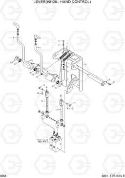 3056 LEVER(#0128-, HAND CONTROL) H70/LGP, Hyundai