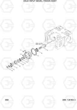 3060 AXLE INPUT BEVEL PINION ASSY H70/LGP, Hyundai