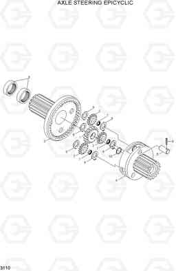 3110 AXLE STEERING EPICYCLIC H70/LGP, Hyundai