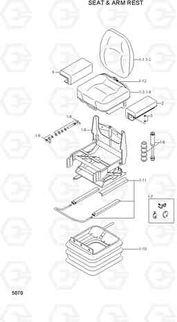 5070 SEAT & ARM REST H70/LGP, Hyundai