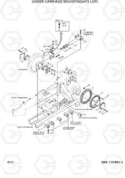 5111 UNDER CARRIAGE MOUNTING(H70 LGP) H70/LGP, Hyundai