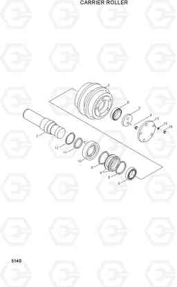 5140 CARRIER ROLLER H70/LGP, Hyundai