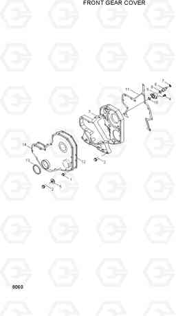 8060 FRONT GEAR COVER H70/LGP, Hyundai