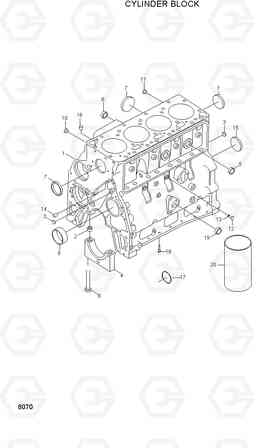 8070 CYLINDER BLOCK H70/LGP, Hyundai