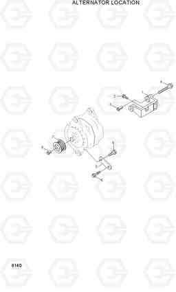 8140 ALTERNATOR LOCATION H70/LGP, Hyundai