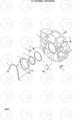 8220 FLYWHEEL HOUSING H70/LGP, Hyundai