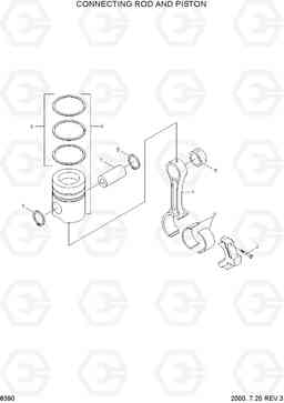 8390 CONNECTING ROD AND PISTON H70/LGP, Hyundai