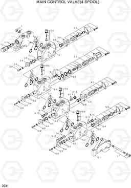 2031 MAIN CONTROL VALVE(4 SPOOL) H80/LGP, Hyundai