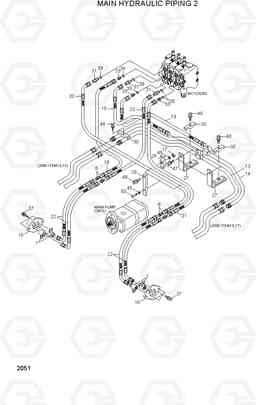 2051 MAIN HYDRAULIC PIPING 2 H80/LGP, Hyundai