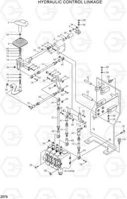 2070 HYDRAULIC CONTROL LINKAGE H80/LGP, Hyundai