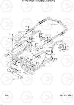 2080 ATTACHMENT HYDRAULIC PIPING H80/LGP, Hyundai