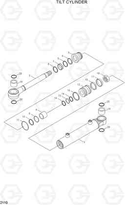 2110 TILT CYLINDER H80/LGP, Hyundai