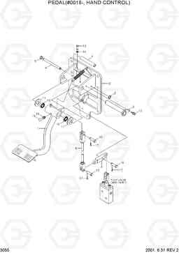 3055 PEDAL(#0018-, HAND CONTROL) H80/LGP, Hyundai