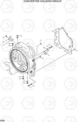 3150 CONVERTER HOUSING GROUP H80/LGP, Hyundai