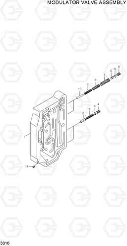 3310 MODULATOR VALVE ASSEMBLY H80/LGP, Hyundai