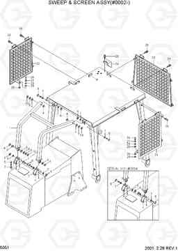 5051 SWEEP & SCREEN ASSY(#0002-) H80/LGP, Hyundai