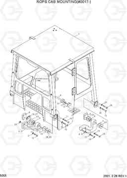 5055 ROPS CAB MOUNTING(#0017-) H80/LGP, Hyundai