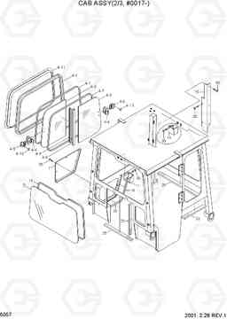 5057 CAB ASSY(2/3, #0017-) H80/LGP, Hyundai