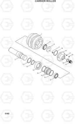 5140 CARRIER ROLLER H80/LGP, Hyundai