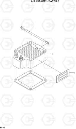 8030 AIR INTAKE HEATER 2 H80/LGP, Hyundai