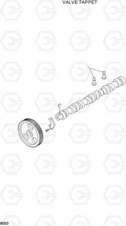 8050 VALVE TAPPET H80/LGP, Hyundai