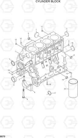 8070 CYLINDER BLOCK H80/LGP, Hyundai