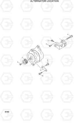 8140 ALTERNATOR LOCATION H80/LGP, Hyundai