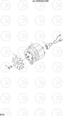 8170 ALTERNATOR H80/LGP, Hyundai