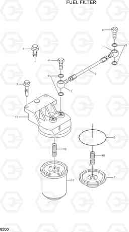 8200 FUEL FILTER H80/LGP, Hyundai