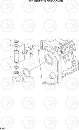 8360 CYLINDER BLOCK COVER H80/LGP, Hyundai