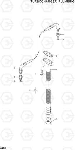 8475 TURBOCHARGER PLUMBING H80/LGP, Hyundai