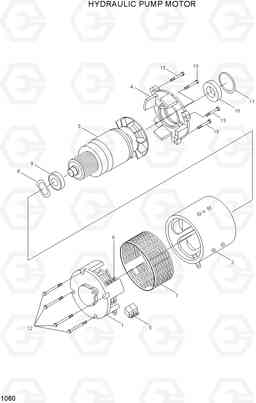 1060 HYDRAULIC PUMP MOTOR HBF15/18III, Hyundai