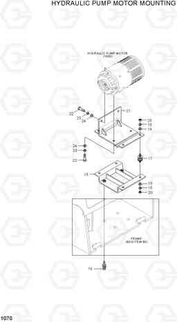 1070 HYDRAULIC PUMP MOTOR MOUNTING HBF15/18III, Hyundai