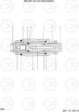 3029 RELIEF VALVE ASSY(NEW) HBF15/18III, Hyundai